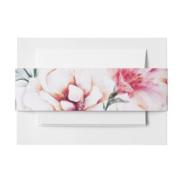 Chic Lavender met Waterverf Floral Wedding Uitnodigingen Wikkel