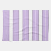 Chic Lavender Paars en White Stripes Pattern Theedoek (Horizontaal)
