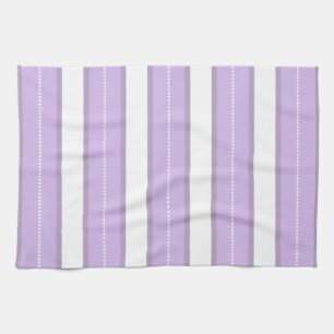 Chic Lavender Paars en White Stripes Pattern Theedoek