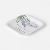 Chic Lavender Waterverf Floral Wedding Papieren Bordje (Gebogen)