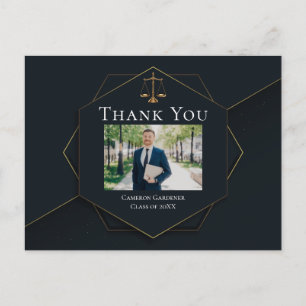 Chic Law School Foto Jurist Afstudeerdankjewel Briefkaart