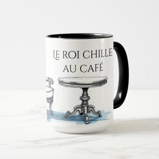 Chic Le Roi Chille Au Café Aesthetic Cafe Mok (Voorkant rechts)