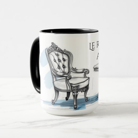 Chic Le Roi Chille Au Café Aesthetic Cafe Mok (Voorkant links)