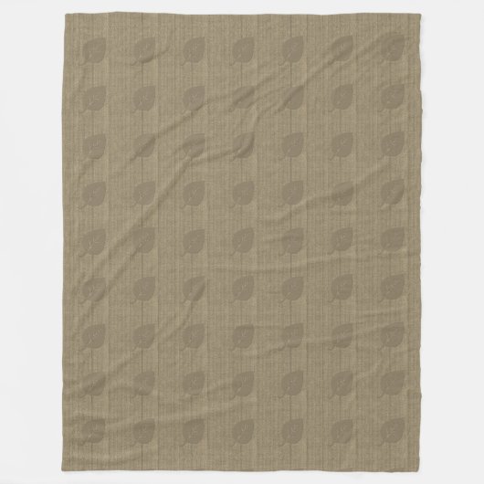 Chic Leaf Pattern Herfst Beige Bruine Deken (Voorkant)