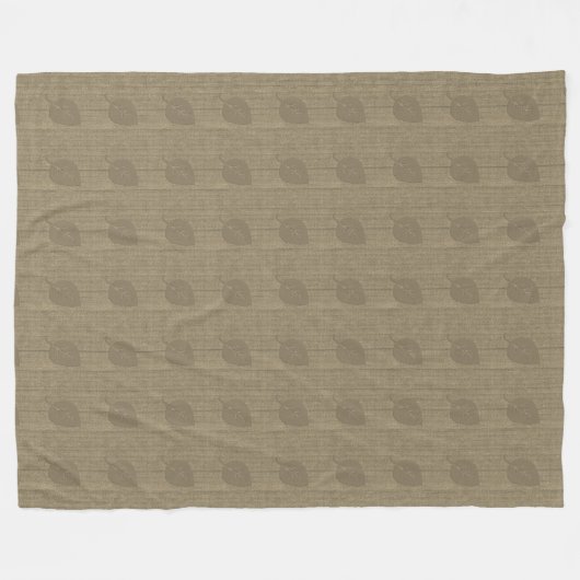 Chic Leaf Pattern Herfst Beige Bruine Deken (Voorkant (Horizontaal))