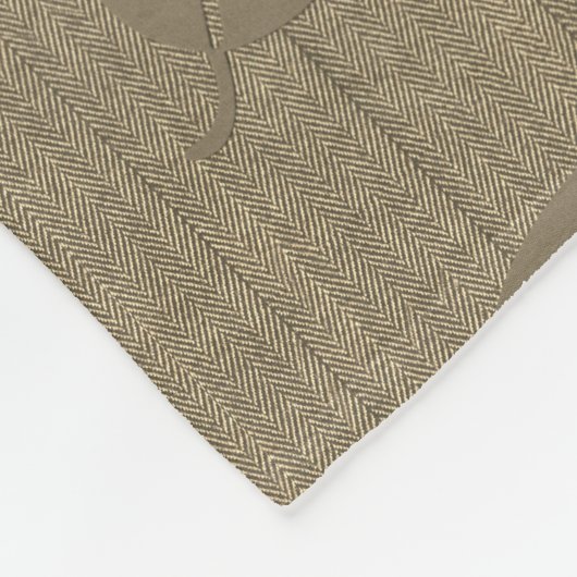 Chic Leaf Pattern Herfst Beige Bruine Deken (Hoek)