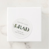 Chic Leafy Fern Succulent Green Foliage Afstuderen Bedankjes Labels (In situ)