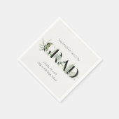 Chic Leafy Fern Succulent Green Foliage Afstuderen Servet (Hoek)