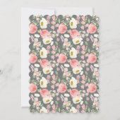 Chic & legant Blush Pink Floral First Community Kaart (Achterkant)