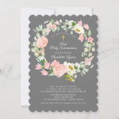 Chic & legant Blush Pink Floral First Community Kaart (Voorkant)