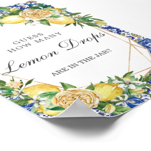 Chic Lemon Bloem Guess Lemon Drops in Pot Spel  Poster (Hoek)