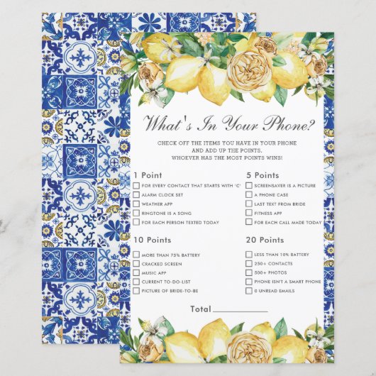 Chic Lemon Floral Bridal Wat zit er in je telefoon (Voorkant / Achterkant)