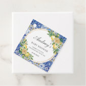 Chic Lemon Floral Greenery Baby shower Dank u Bedankjes Labels (In situ)