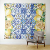 Chic Lemon Floral Meditteranean Mosaic Tegels Wandkleed (In Situ (horizontaal))