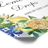 Chic Lemon Floral raad leemon druppels in jar Game Poster (Hoek)