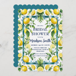 Chic Lemon Mediterranean Summer Vrijgezellenfeest Kaart