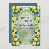 Chic Lemon Mediterranean Summer Vrijgezellenfeest Kaart (Voorkant / Achterkant)