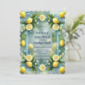 Chic Lemon Mediterranean Summer Vrijgezellenfeest Kaart (Staand voorkant)