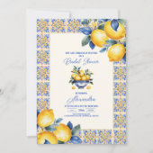 Chic Lemon Mediterranean Summer Vrijgezellenfeest Kaart (Voorkant)