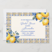 Chic Lemon Mediterranean Summer Vrijgezellenfeest Kaart (Voorkant)