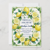 Chic Lemon Mediterranean Summer Vrijgezellenfeest Kaart (Voorkant)