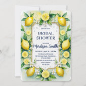 Chic Lemon Mediterranean Summer Vrijgezellenfeest Kaart (Voorkant)