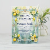 Chic Lemon Mediterranean Summer Vrijgezellenfeest Kaart (Staand voorkant)