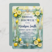 Chic Lemon Mediterranean Summer Vrijgezellenfeest Save The Date (Voorkant / Achterkant)