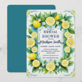 Chic Lemon Mediterranean Summer Vrijgezellenfeest Save The Date (Voorkant / Achterkant)