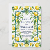 Chic Lemon Mediterranean Summer Vrijgezellenfeest Save The Date (Voorkant)