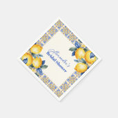 Chic Lemon Mediterranean Summer Vrijgezellenfeest Servet (Hoek)