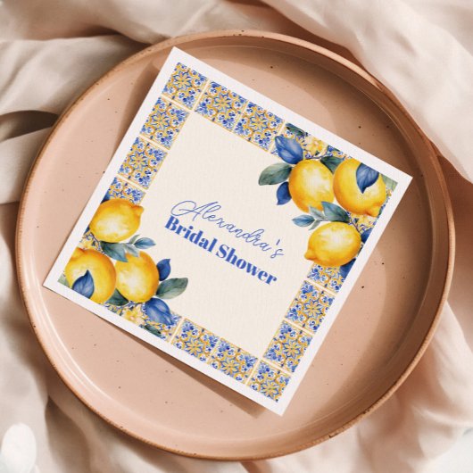Chic Lemon Mediterranean Summer Vrijgezellenfeest Servet