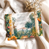 Chic Lemon Mediterranean Summer Wedding Informatiekaartje