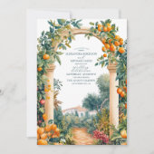 Chic Lemon Mediterranean Summer Wedding Kaart (Voorkant)
