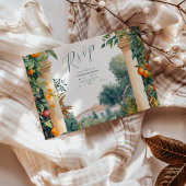 Chic Lemon Mediterranean Summer Wedding RSVP Kaartje