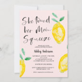 Chic lemon waterverf zomerknijper vrijgezellenfees kaart (Voorkant)