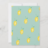 Chic lemon waterverf zomerknijper vrijgezellenfees kaart (Achterkant)