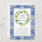 Chic Lemons Mosaic Tegels 50th Wedding Jubileum Kaart (Voorkant)