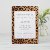 Chic Leopard Animal Birthday Kaart (Staand voorkant)