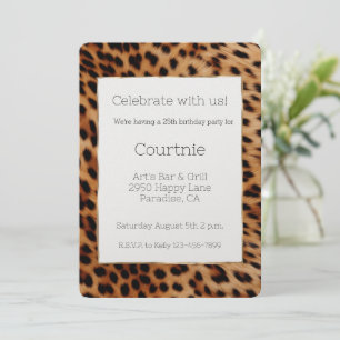 Chic Leopard Animal Birthday Kaart