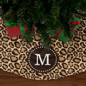 Chic Leopard Animal Print Monogram Kerstboom Rok