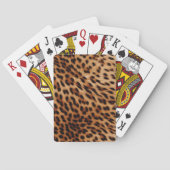 Chic Leopard Animal Print Pokerkaarten (Achterkant)