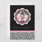 Chic Leopard Birthday Uitnodiging (Voorkant)