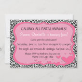 Chic Leopard Birthday Uitnodiging (Achterkant)