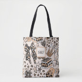 Chic Leopard Coffee Lover Tote Bag Earthtone (Voorkant)