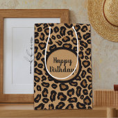 Chic Leopard Pattern Birthday Medium Cadeauzakje