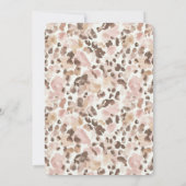 Chic Leopard Pink Bow Verjaardag Kaart (Achterkant)