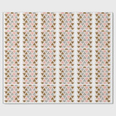 Chic Leopard & Pink Triangle Pattern Cadeaupapier (Vlak)