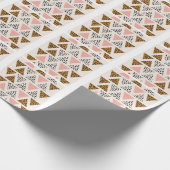 Chic Leopard & Pink Triangle Pattern Cadeaupapier (Hoek)