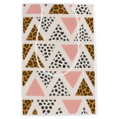 Chic Leopard & Pink Triangle Pattern Medium Cadeauzakje (Voorkant)